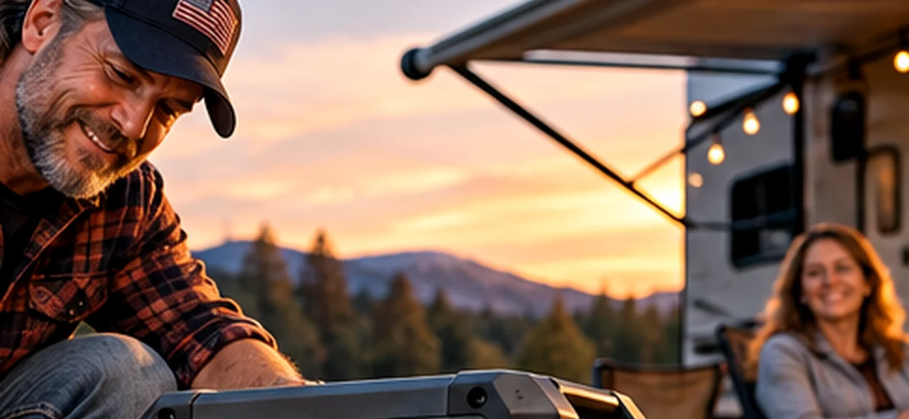 AI-generated illustrative lifestyle scene for Solar Generator for Home: How to Choose Backup Power; not a photograph of the 2500X or a real customer