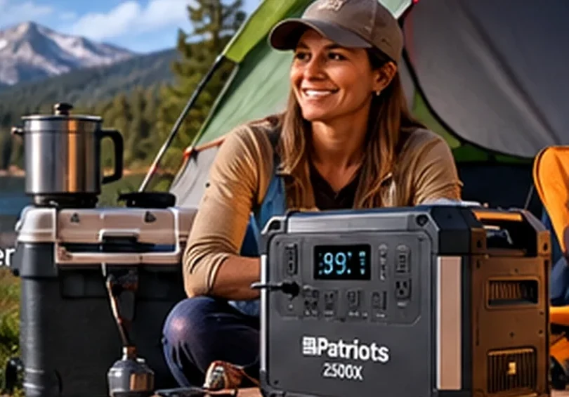 AI-generated illustrative lifestyle scene for Best Solar Generator for Camping: Portable Power Compared; not a photograph of the 2500X or a real customer
